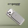PanzerGlass empower Qi2 bežični MagSafe powerbank s USB-C priključkom - 5 000 mAh - siva