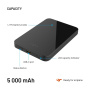 FIXED MagZen 5 Crystal Qi2 bežični MagSafe powerbank s USB-C priključkom - 5 000 mAh - crna