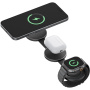ENERGEA AluMag Trio Qi2 3u1 sklopivi bežični MagSafe punjač za iPhone / Apple Watch / AirPods - 15W - tamno plava