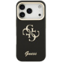 Guess Grained 4G Logo maska s preklopnim stalkom za iPhone 17 Pro Max - crna