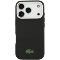 Lacoste Iconic Petit Pique Metal Logo maska s MagSafeom za iPhone 17 Pro Max - crna