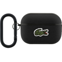 Lacoste Petit Pique Croc Logo Patch maska s karabinerom za AirPods Pro 2 - crna