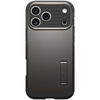 Spigen Tough Armor T izdržljiva maska sa stalkom i MagSafe za iPhone 17 Pro Max - tamno siva