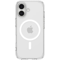 Spigen Ultra Hybrid prozirna maska s bijelim MagSafe za iPhone 17 - prozirna