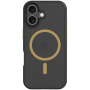 Tactical Hyperstealth 2.0 prozirna maskica sa žutim MagSafe za iPhone 17 - crna