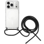 FIXED MagPure Neck prozirna maska s užetom i MagSafe za iPhone 17 Pro Max - crna