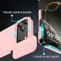 Matný ovitak s kliznim poklopcem za kameru za iPhone 17 Pro - ružičasti