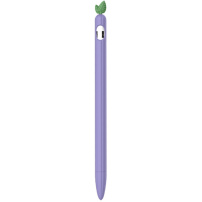 Zaštitna silikonska navlaka s listovima za Apple Pencil 1. generacije - ljubičasti
