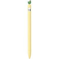 Zaštitna silikonska navlaka s listovima za Apple Pencil 1. generacije - žuti