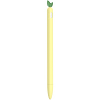 Zaštitna silikonska navlaka s listovima za Apple Pencil 2. generacija / Pro - žuti