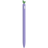 Zaštitna silikonska navlaka s listovima za Apple Pencil 2. generacija / Pro - ljubičasti
