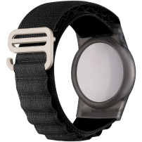 Najlonski omot u stilu narukvice alpska petlja za AirTag 1 / 2 - crni