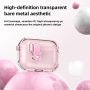 Prozirna futrola sa zatvaračem i kopčom za AirPods Pro 3 - ružičasta