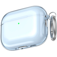 AhaStyle prozirna maskica s karabinerom za AirPods Pro 3 - plava