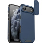 Mat maska s kliznim poklopcem za kameru za iPhone Air - tamno plava