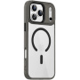 Prozirna maska ​​s obojenim okvirom i MagSafe za iPhone 17 Pro Max - crna