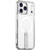 Maska s preklopnim postoljem i MagSafe za iPhone 17 Pro Max - prozirna