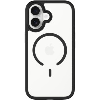 Matna maskica s šarenim okvirom i MagSafe za iPhone 17 - crna