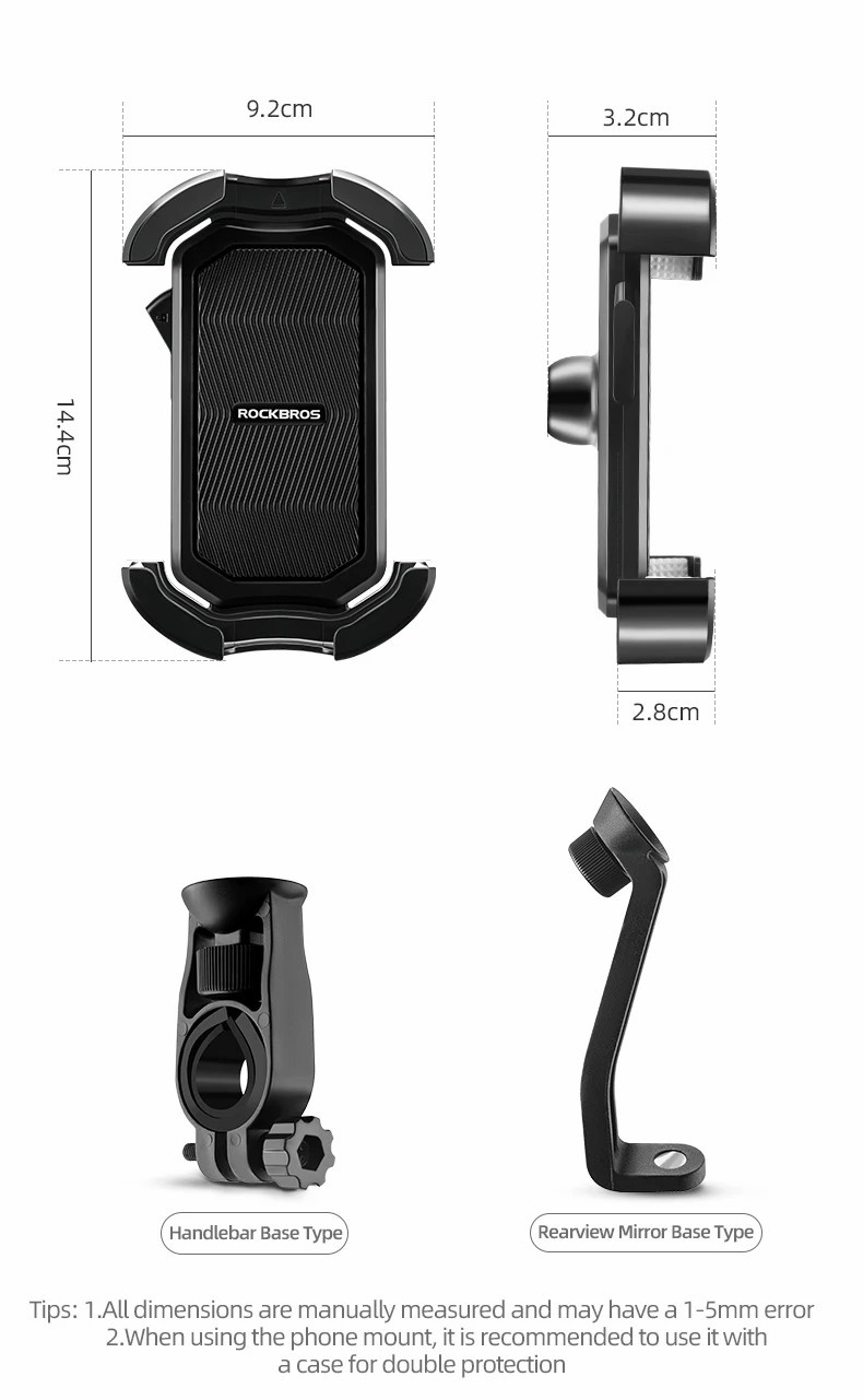 ROCKBROS HW-128 držač za bicikl i motor na retrovizor za iPhone - plavi