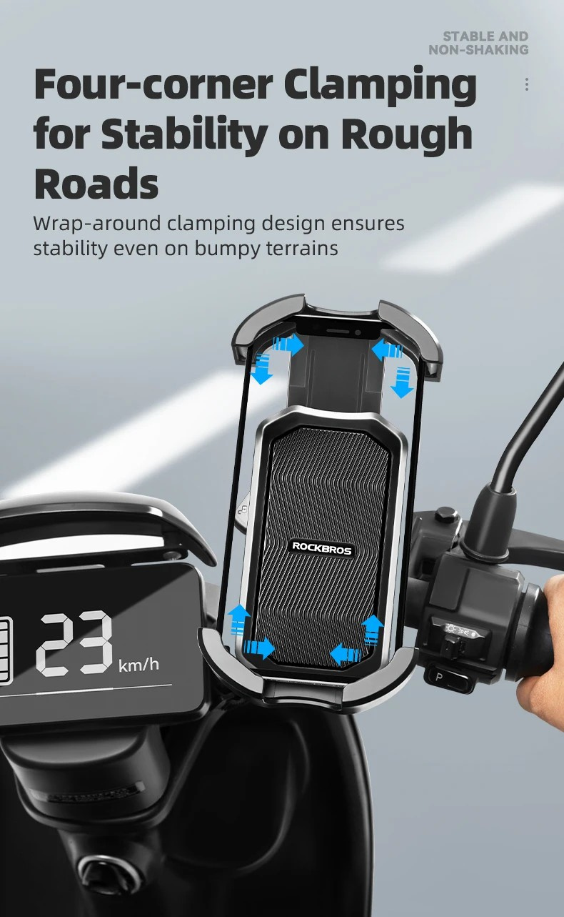ROCKBROS HW-128 držač za bicikl i motor na retrovizor za iPhone - plavi
