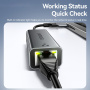 ESSAGER 2u1 ethernet adapter - RJ45 na USB-C / USB-A - siva