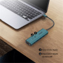 ONTEN UC123+ 6u1 hub - HDMI / 3,5 mm jack / USB-C / 3x USB-A na USB-C - petrolej