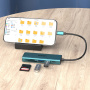 ONTEN UC120 6u1 hub - utor za SD / TF karticu / USB-C / 3x USB-A na USB-C - sivi