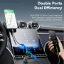 ESSAGER ES-CC21 auto punjač s portovima USB-C / USB-A - 45W - crni