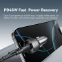 ESSAGER ES-CC21 auto punjač s portovima USB-C / USB-A - 45W - crni