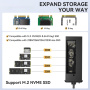 ESSAGER ES-HB01 6u1 hub - SSD disk / HDMI / 2x USB-C / 2x USB-A na USB-C - tamno sivi
