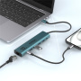 ONTEN UC616 7u1 hub - RJ45 / 2x USB-C / 4x USB-A na USB-C - petrolej