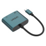 ONTEN UC288 2u1 adapter - HDMI / RJ45 na USB-C - petrolej boja