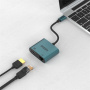 ONTEN UC288 2u1 adapter - HDMI / RJ45 na USB-C - petrolej boja