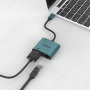ONTEN UC289 2u1 adapter - VGA / RJ45 na USB-C - petrolej