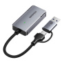 ESSAGER ES-CJK01 2u1 video adapter - HDMI na USB-C / USB-A - tamnosiva