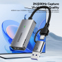 ESSAGER ES-CJK01 2u1 video adapter - HDMI na USB-C / USB-A - tamnosiva