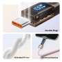 ESSAGER Crystal Clear pleteni kabel za punjenje i prijenos podataka - USB-A na USB-C - 2 m - plavo-ljubičasti