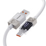 ESSAGER Crystal Clear opletený kabel za punču USB-A na USB-C - 2 m - bijela