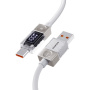 ESSAGER Crystal Clear opletený kabel za punču USB-A na USB-C - 2 m - bijela