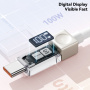 ESSAGER Crystal Clear pleteni kabel za punjenje i prijenos podataka - USB-A na USB-C - 2 m - smeđa