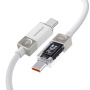 ESSAGER Crystal Clear pleteni kabel za punjenje i prijenos podataka - USB-C na USB-C - 1 m - bijeli