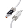 ESSAGER Crystal Clear pleteni kabel za punjenje i prijenos podataka - USB-C na USB-C - 1 m - bijeli