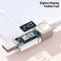 ESSAGER Crystal Clear pleteni kabel za punjenje i prijenos podataka - USB-C na USB-C - 2 m - ljubičasto-plavi