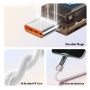 ESSAGER Crystal Clear pleteni kabel za punjenje i prijenos podataka - USB-C na USB-C - 2 m - ružičasta