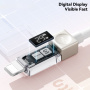 ESSAGER Crystal Clear pleteni kabel za punjenje i prijenos podataka - USB-C na Lightning - 1 m - plavo-ljubičasti