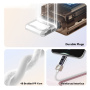 ESSAGER Crystal Clear pleteni kabel za punjenje i prijenos podataka - USB-C na Lightning - 1 m - plavo-ljubičasti