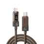 ESSAGER Crystal Clear pleteni kabel za punjenje i prijenos podataka - USB-C na Lightning - 1 m - smeđi