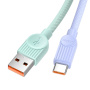 ESSAGER ES-X73 pleteni kabel za punjenje i prijenos podataka - USB-A na USB-C - 25 cm - mentol ljubičasta