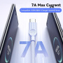 ESSAGER ES-X73 pleteni kabel za punjenje i prijenos podataka - USB-A na USB-C - 25 cm - mentol ljubičasta