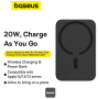 Baseus Magnetic Mini Air bežični MagSafe power bank s USB-C priključkom - 6 000 mAh - crna